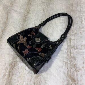 *SOLD* Rossetti Black + Floral Vintage Whimsy Unique Handbag 💐🌑